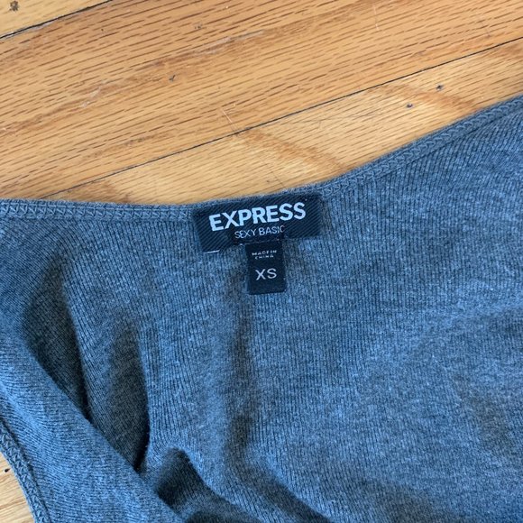 Express Sexy Basics Sequined Gray Tank XS - Picture 3 of 5